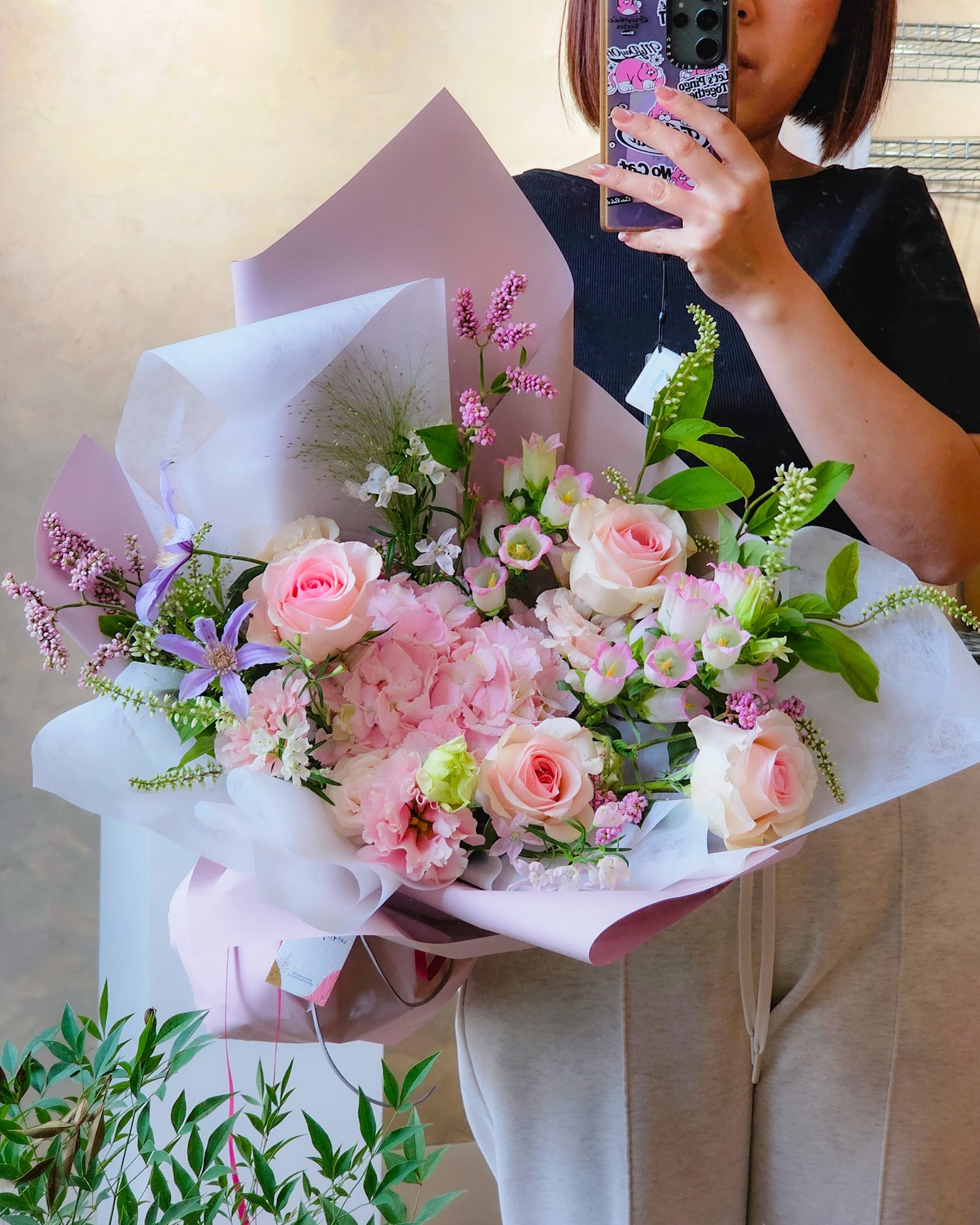 Forever Pink Hydrangea Bouquet