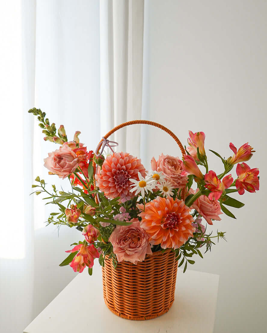 大理花花籃 | Dahlia Flower Basket | Let Hope Bloom Florist | 香港花店