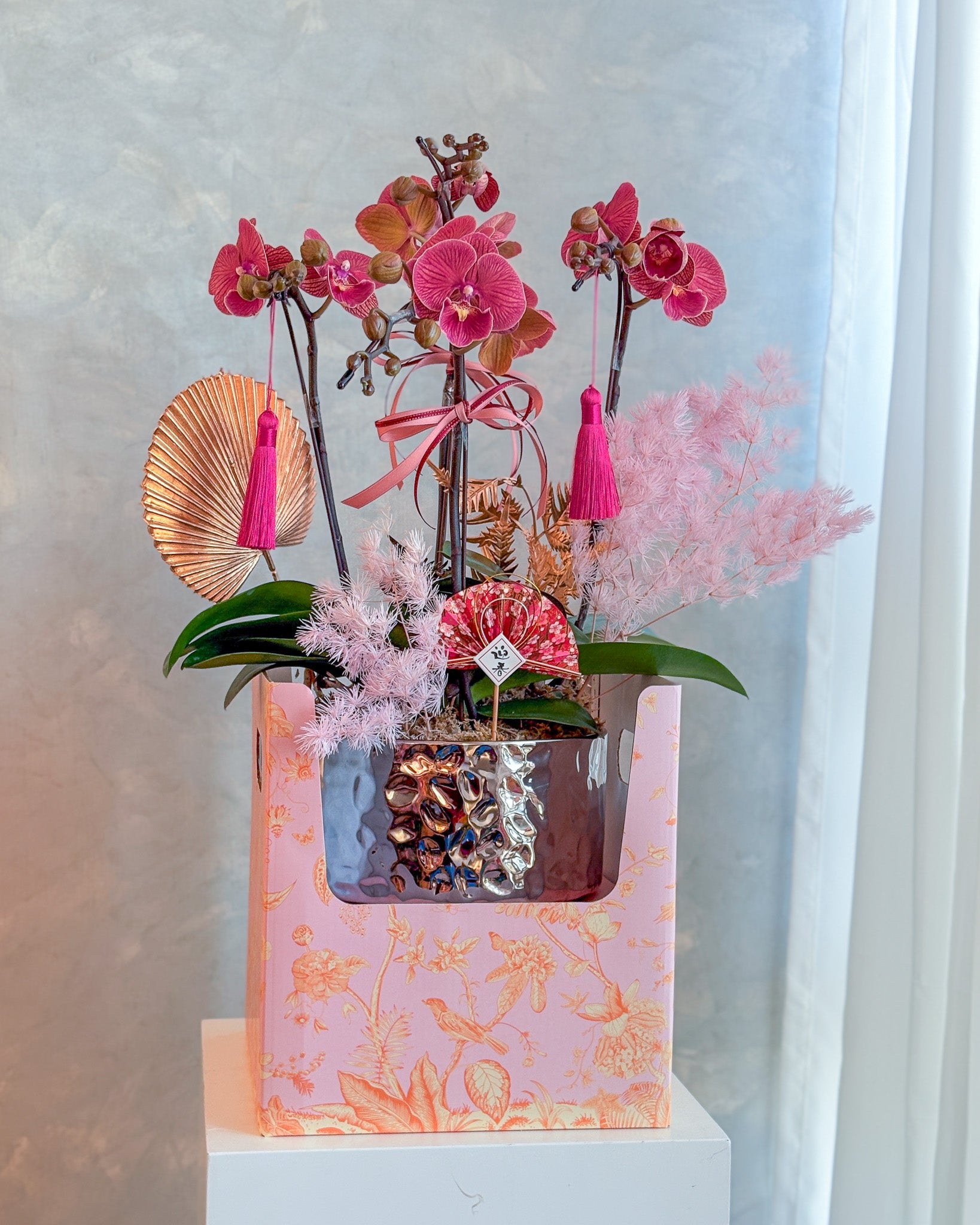 香港蘭花 | 粉紅色蝴蝶蘭 瑞華呈祥 | 新年送禮 開張祝賀