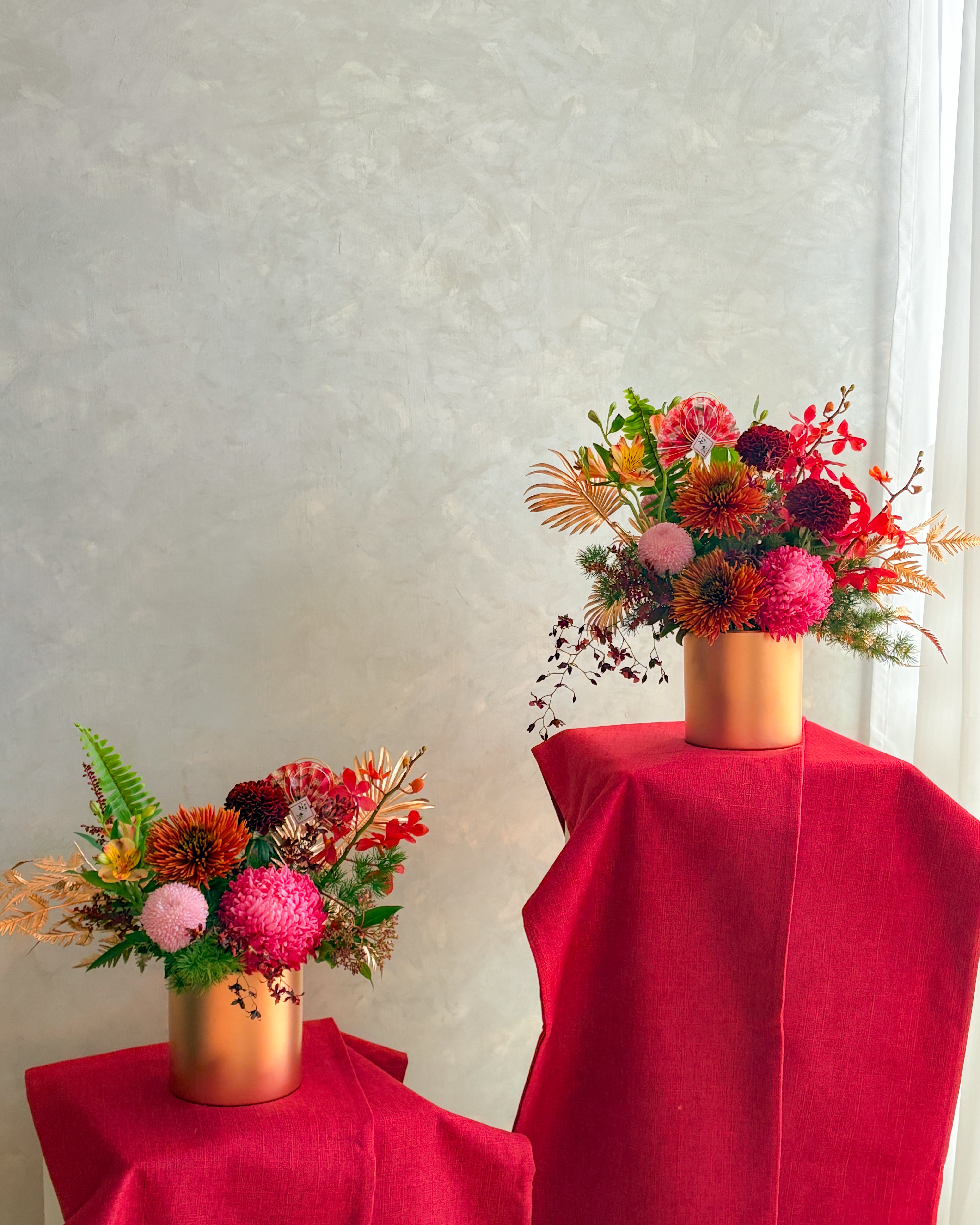 金玉滿堂 | 鮮花檯花 | CNY Table Floral