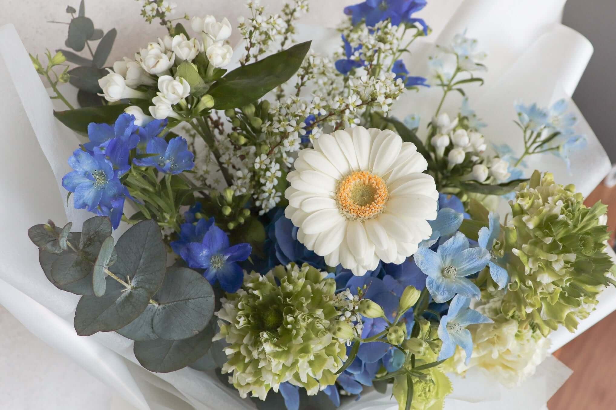 Baby Blue 藍色繡球花束 Seasonal Bouquet Let Hope Bloom