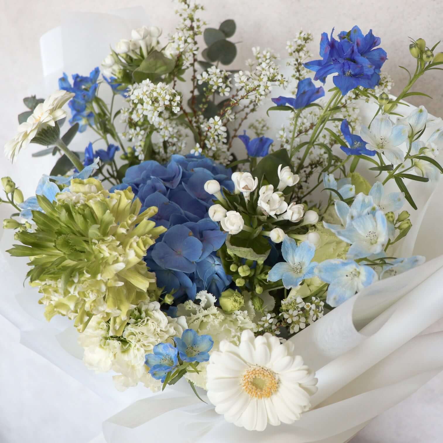 Baby Blue 藍色繡球花束 Seasonal Bouquet Let Hope Bloom