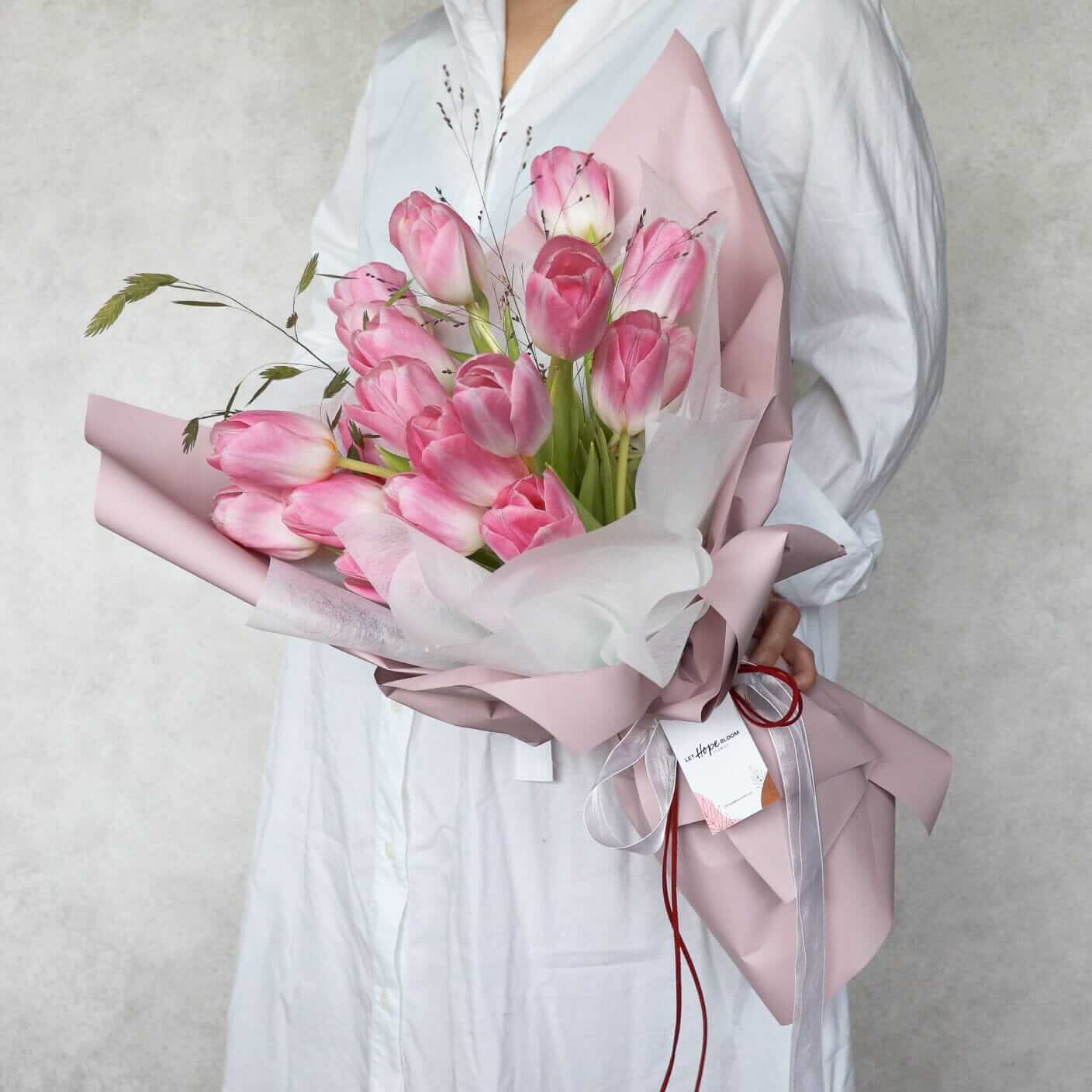 2025 情人節花束 | Bubbly Love 鬱金香花束 | Let Hope Bloom