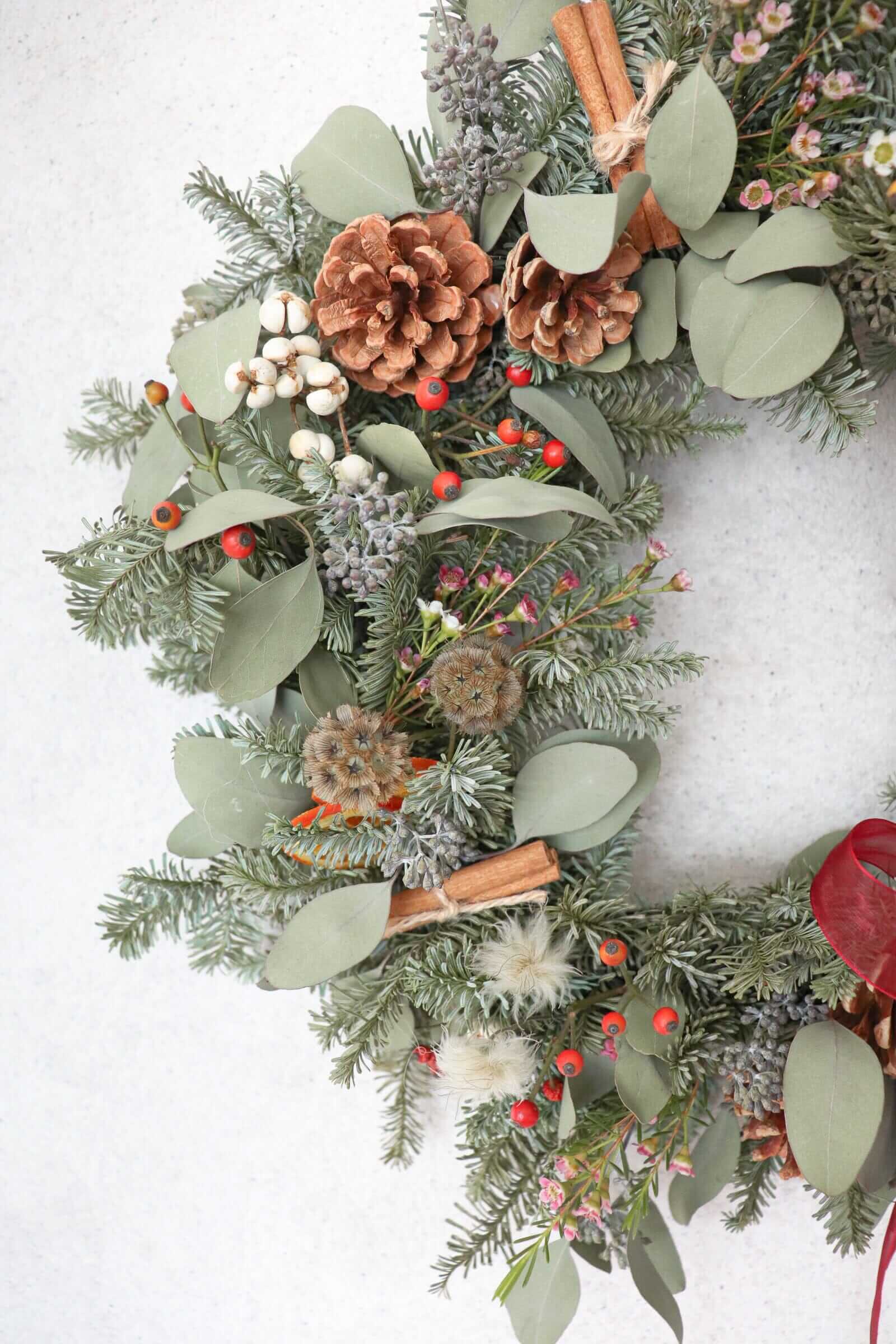 新鮮荷蘭貴族松聖誕花圈材料包 DIY Set <br> Noble Fir Christmas Wreath DIY Set Christmas Collection Let Hope Bloom