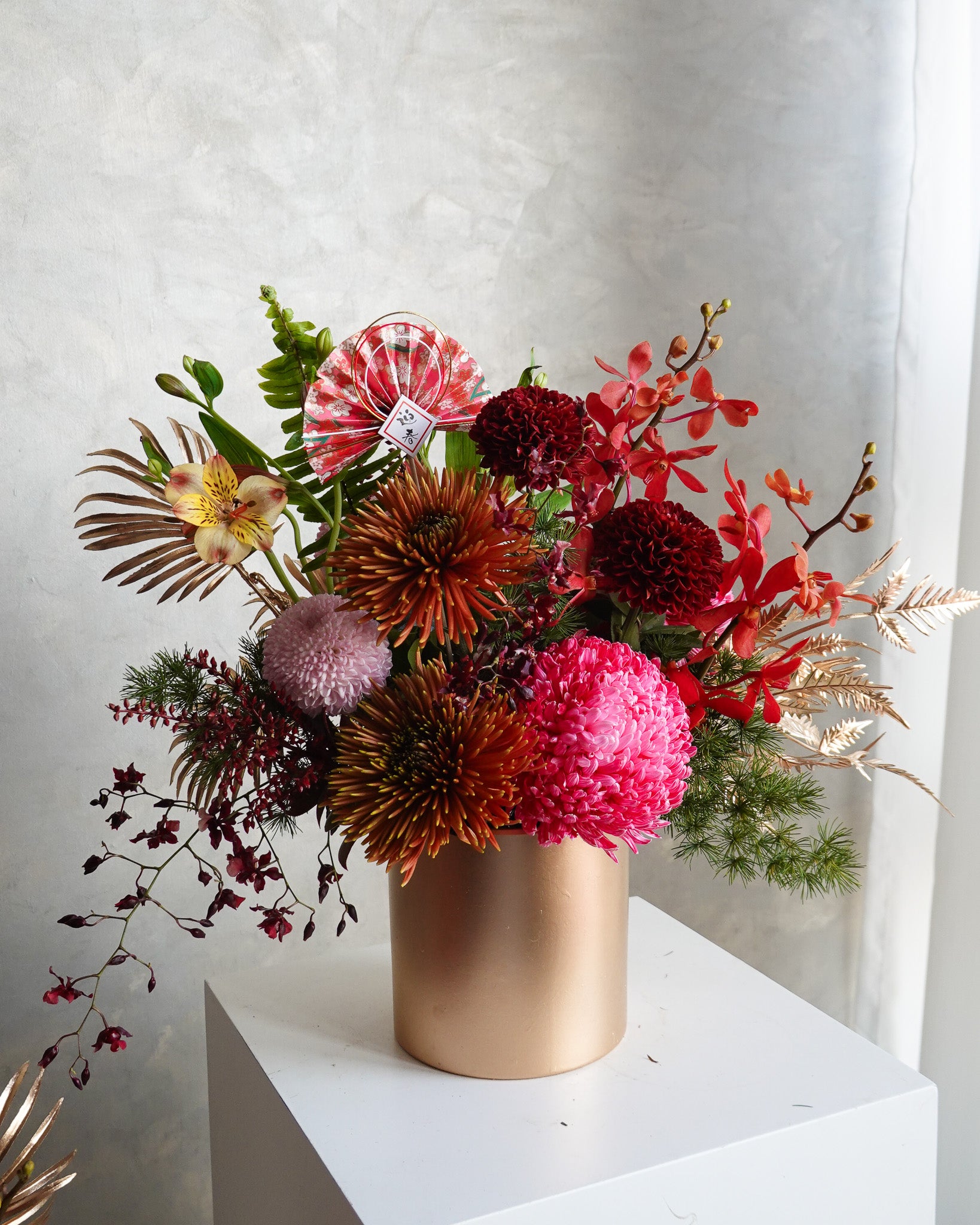 香港新年件花 | 金玉滿堂 | 鮮花檯花 | 新年送禮 開張祝賀