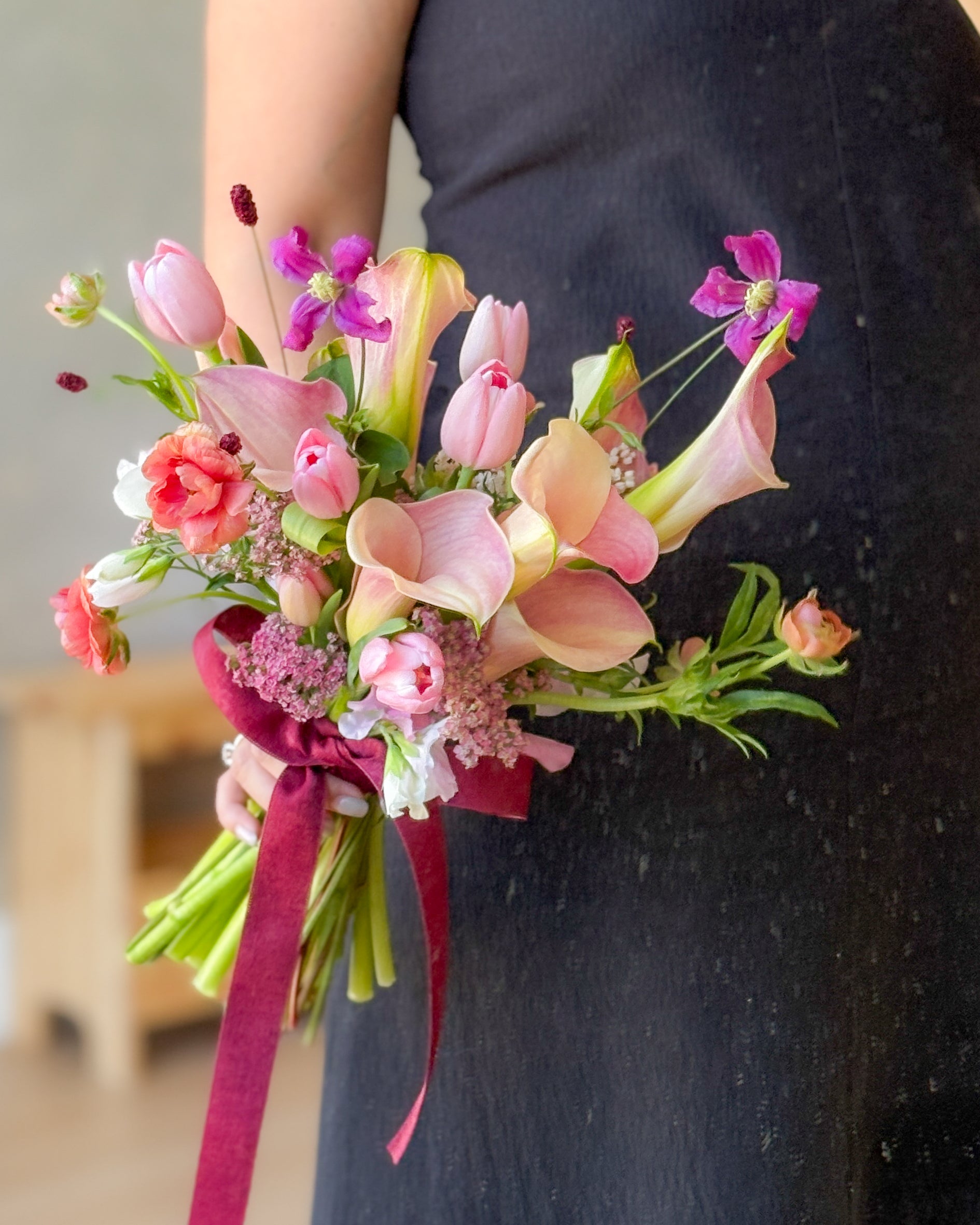 Timeless Pink Elegance | 韓式馬蹄蘭結婚花球