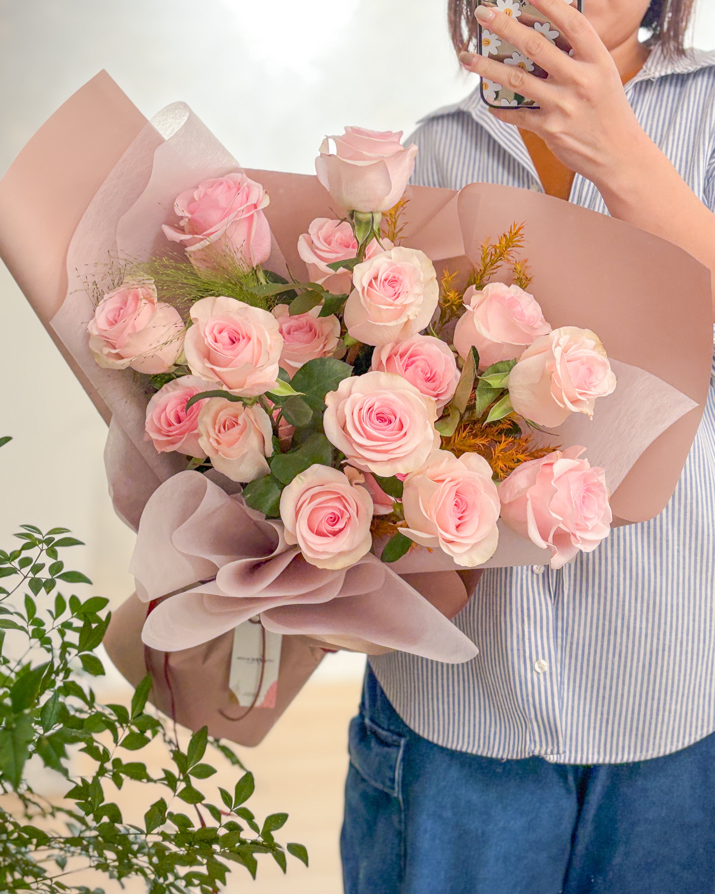 情人節花束2026 | Adore You | 粉紅玫瑰花束