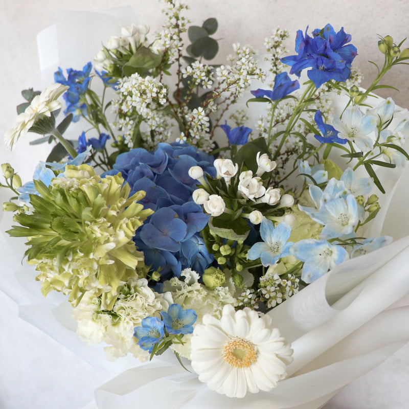 Baby Blue 藍色繡球花束 Seasonal Bouquet Let Hope Bloom 