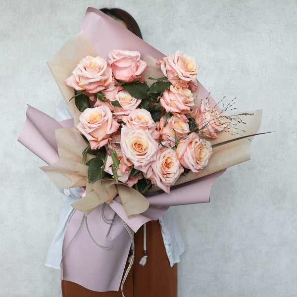 Dear Peach Rosie 蜜桃色玫瑰花束 Seasonal Bouquet Let Hope Bloom 