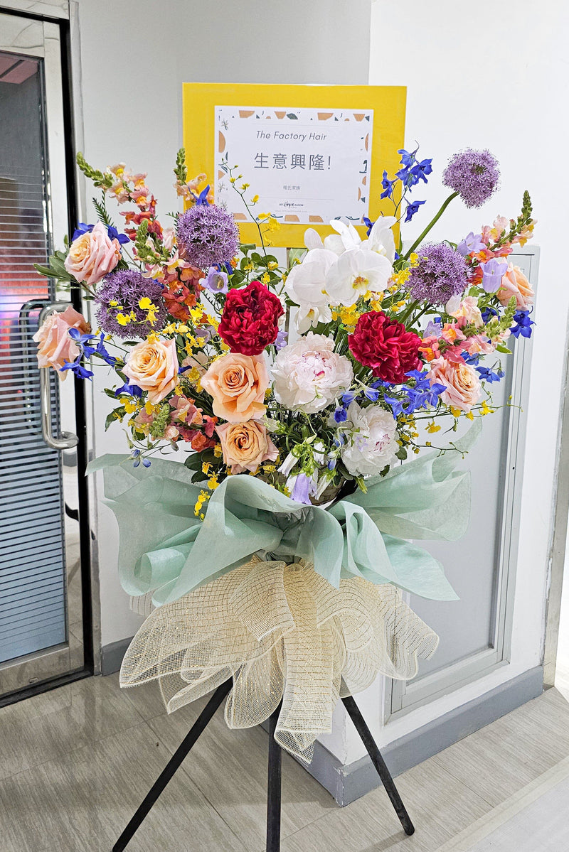 Orchid Deluxe 蝴蝶蘭花開張花籃 Flower Stand Let Hope Bloom 