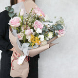 Tender Kiss 粉紅玫瑰花束 | 香港花店 | 網上訂花 | Flower Bouquet Delivery