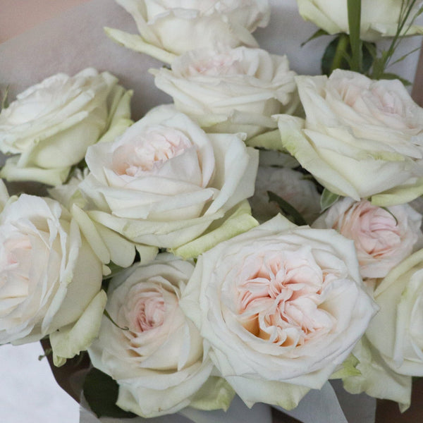 White O'Hara Rose Bouquet 庭園玫瑰花束 Seasonal Bouquet Let Hope Bloom 