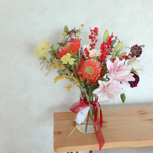 嫣笑．新年瓶花．DIY 花材包 | Let Hope Bloom | 香港花店